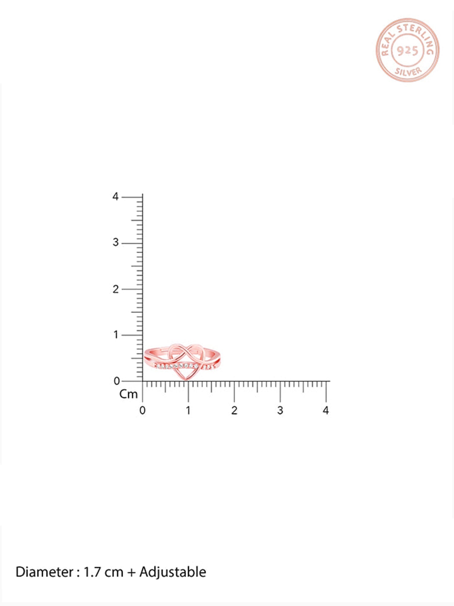 Rose Gold Infinite Heart Ring