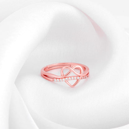 Rose Gold Infinite Heart Ring