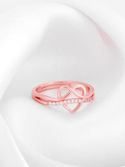 Rose Gold Infinite Heart Ring