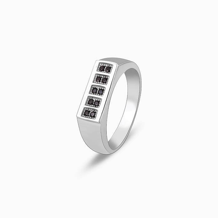 Silver Contemporary Minimalism Men's Ring