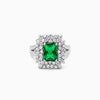 Silver Emerald Elite Ring