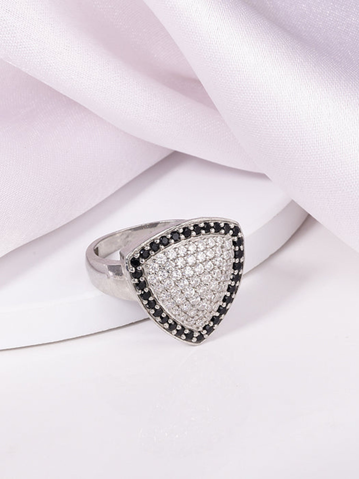 Silver Regal Triangular Ring