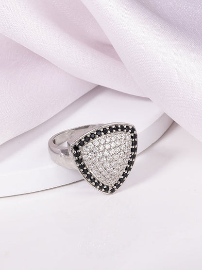 Silver Regal Triangular Ring