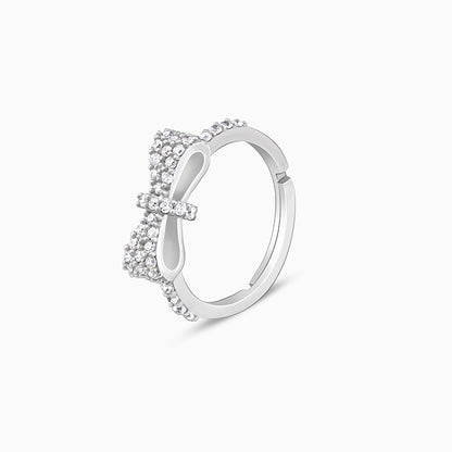 Silver Classic Bow Ring