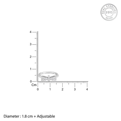 Silver Classic Bow Ring