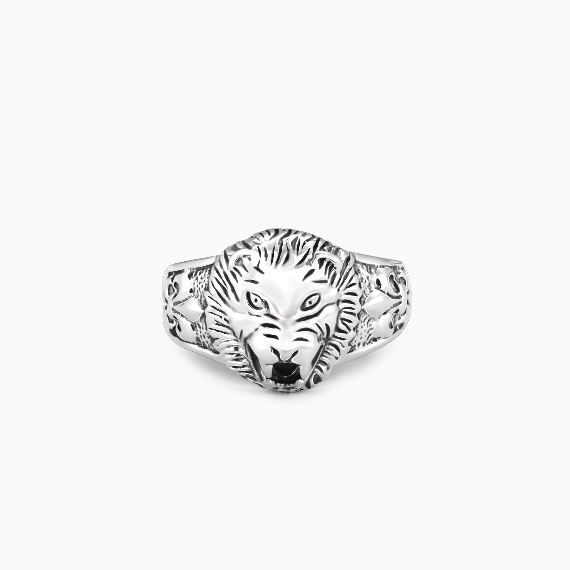 Buy Myaka Lion Ring for Boys (Large Size 16-17 Silver) at Amazon.in