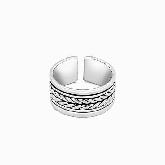 Oxidised Silver Bond Of Trust Ring For Him
