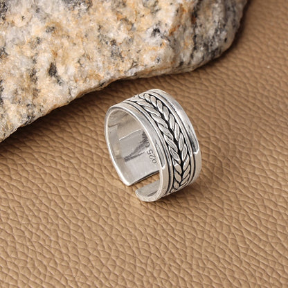 Oxidised Silver Bond Of Trust Ring For Him