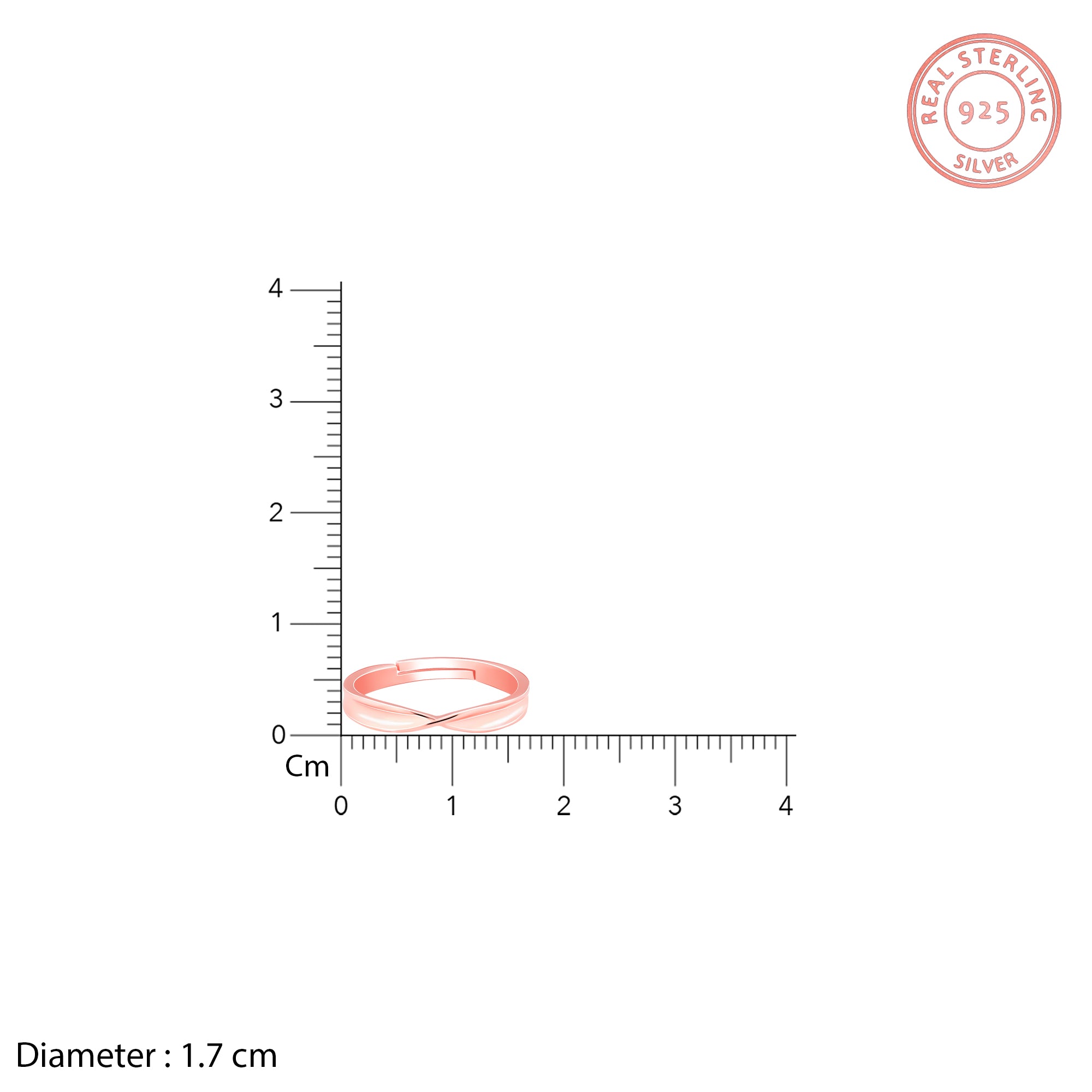 Anushka Sharma Rose Gold Minimal Grace Ring - view 4