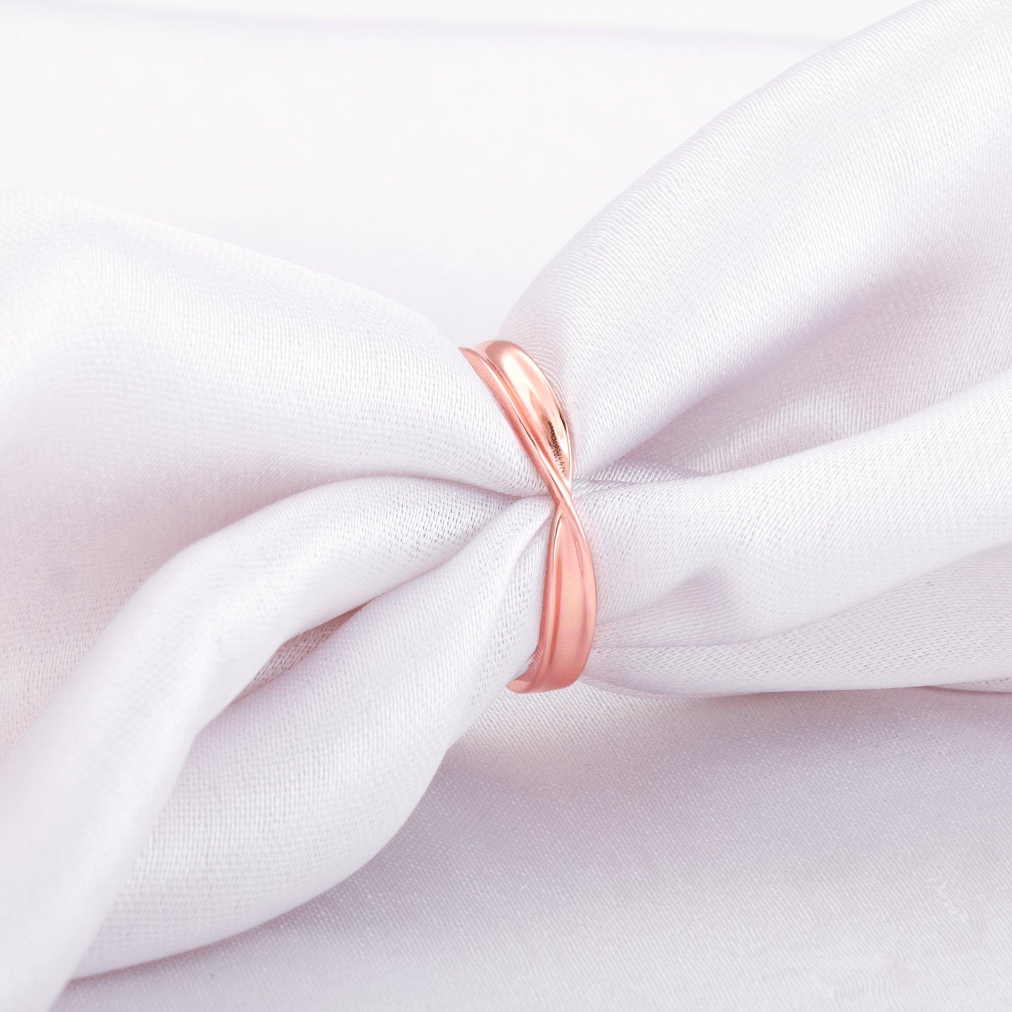 Anushka Sharma Rose Gold Minimal Grace Ring - view 2