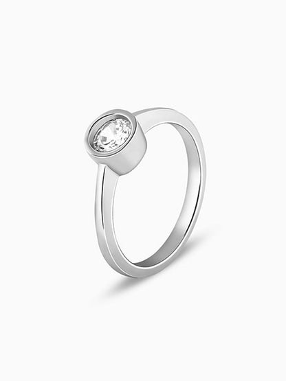 Silver Zircon Shine Ring