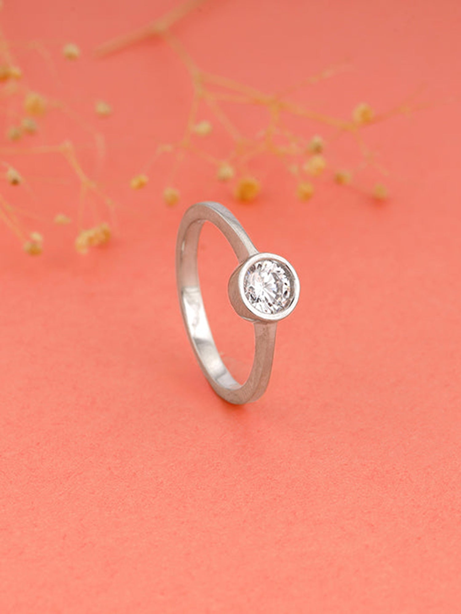 Silver Zircon Shine Ring