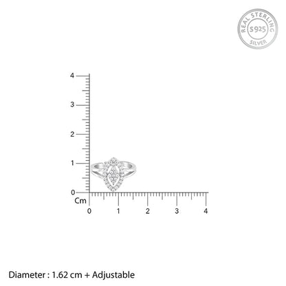 Silver Draped Dice Ring