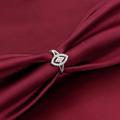 Silver Draped Dice Ring