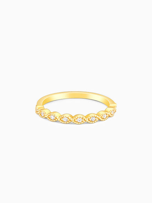 Golden Elegant Twist Ring