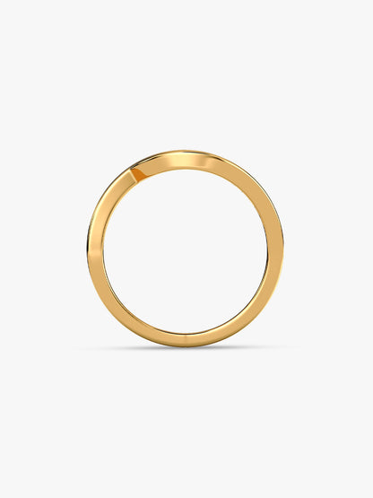 Golden Dual Wave Ring