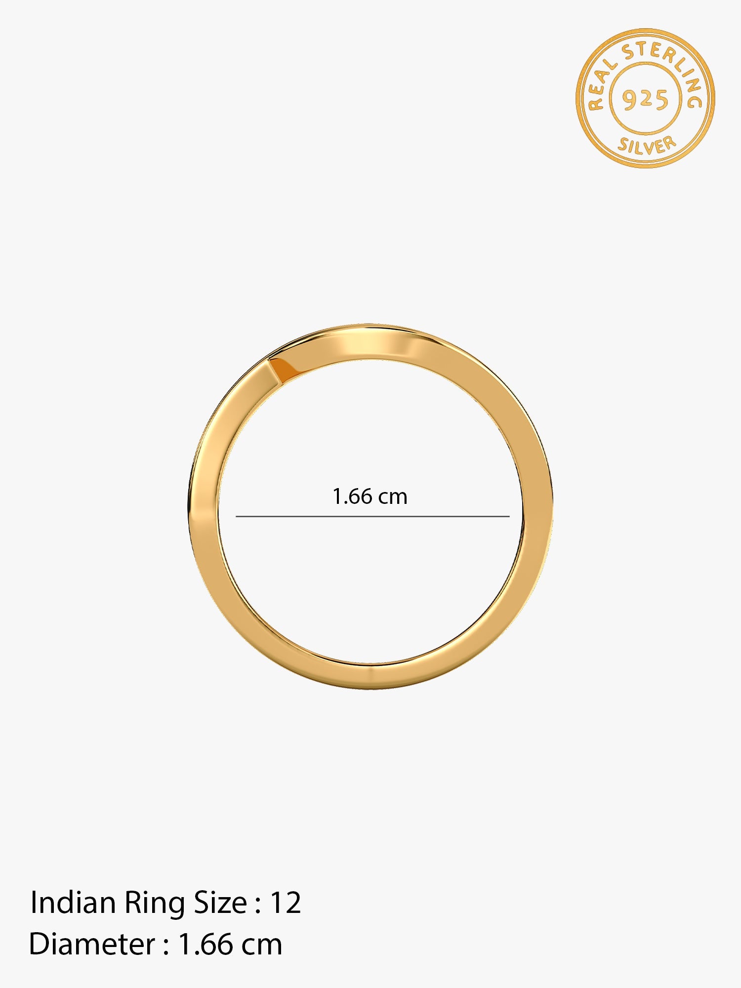 Golden Dual Wave Ring