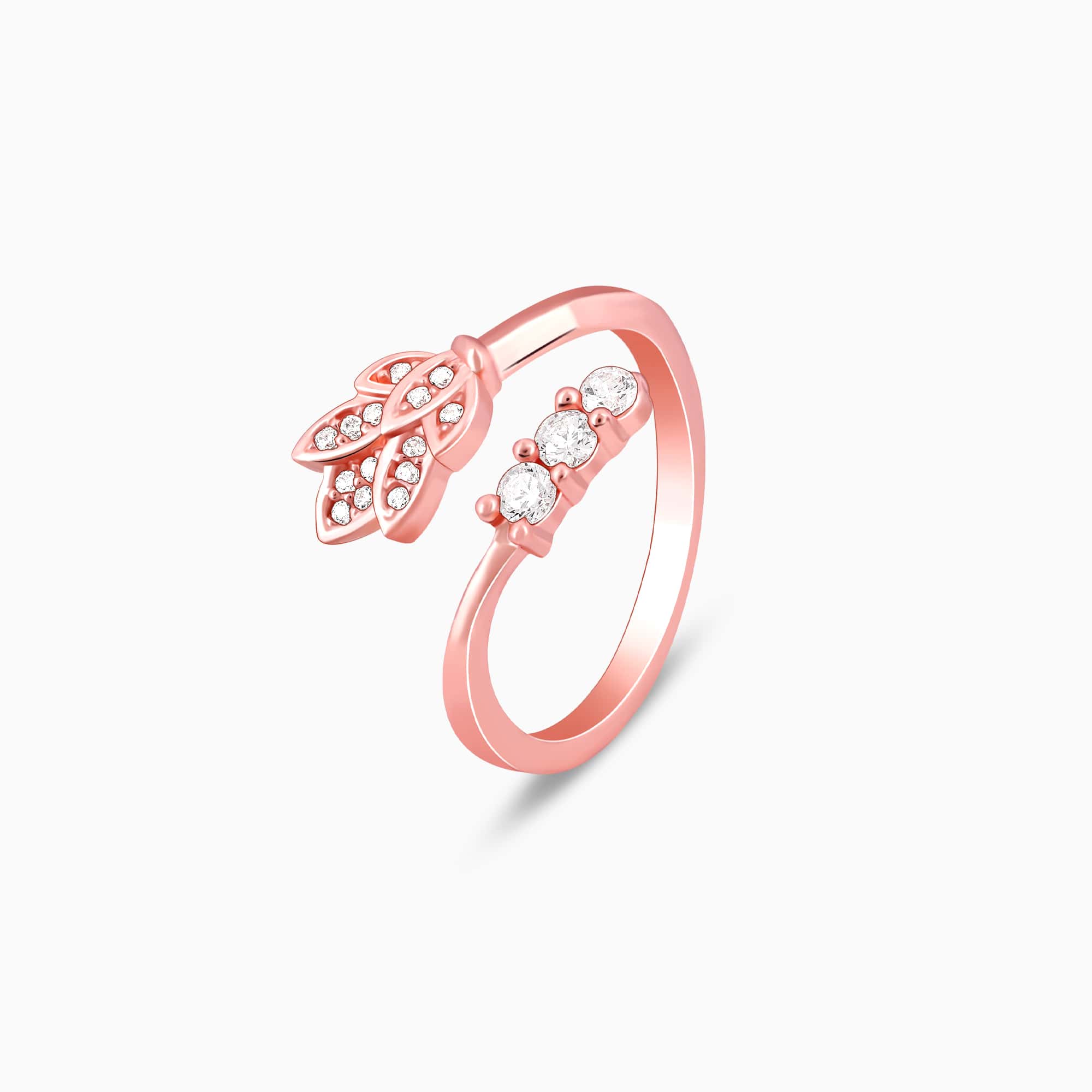 Trendy Mark Jeweller Rose gold Butterfly Ring for Girls and Women party wear