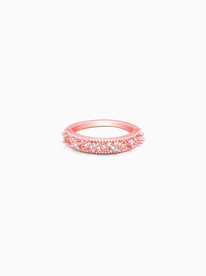 Rose Gold Winged Bling Ring
