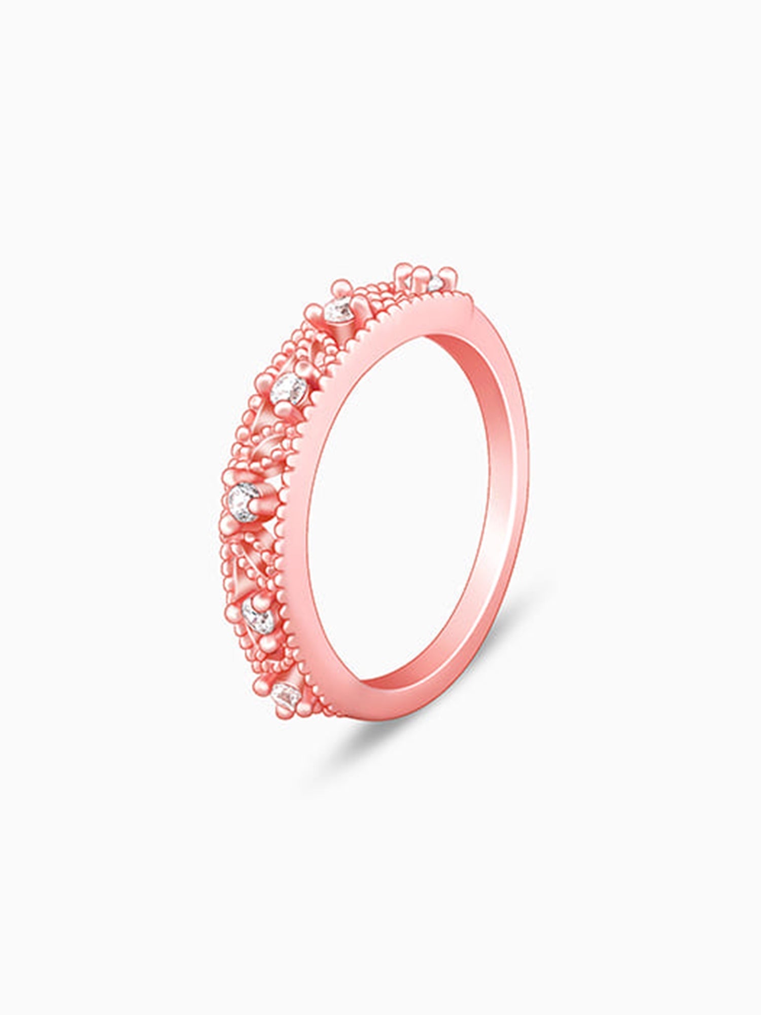 Rose Gold Winged Bling Ring