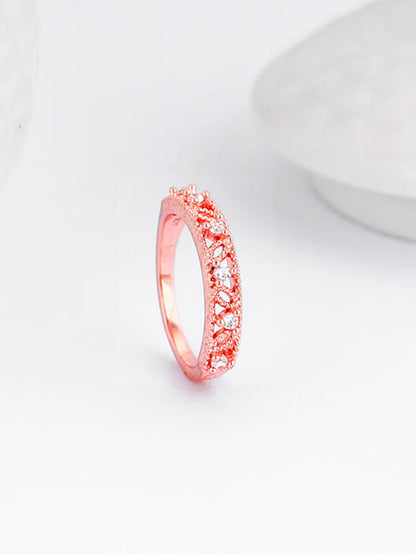 Rose Gold Winged Bling Ring