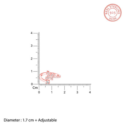 Rose Gold Floral Gleam Ring