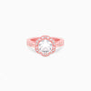 Rose Gold Floral Shine Ring