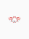 Rose Gold Exquisite Floral Pendant With Link Chain