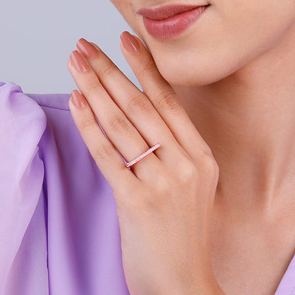 Rose Gold Tangent Ring