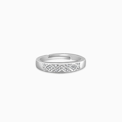 Silver Modern Minimalism Ring For Him