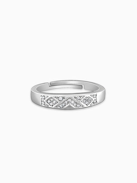 Silver Modern Minimalism Ring For Him