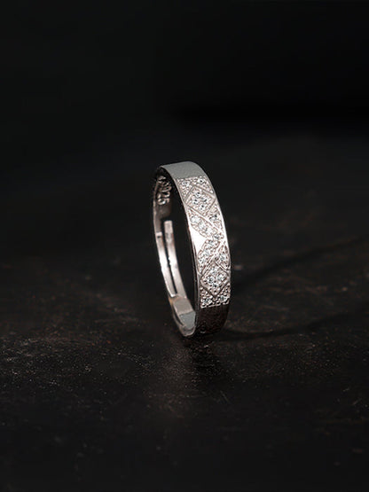 Silver Modern Minimalism Ring For Him