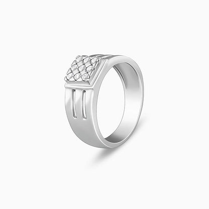 Silver Matrix Ring For Him