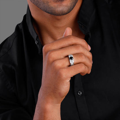 Silver Gentle Harmony Ring For Him (Size 22)