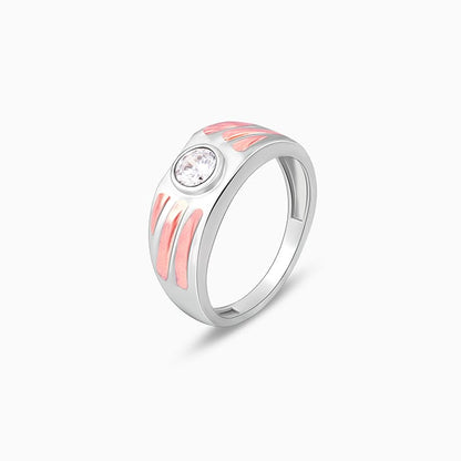 Silver And Rose Gold Timeless Radiance Men's Ring