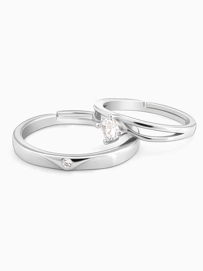 Silver Classic Couple Band