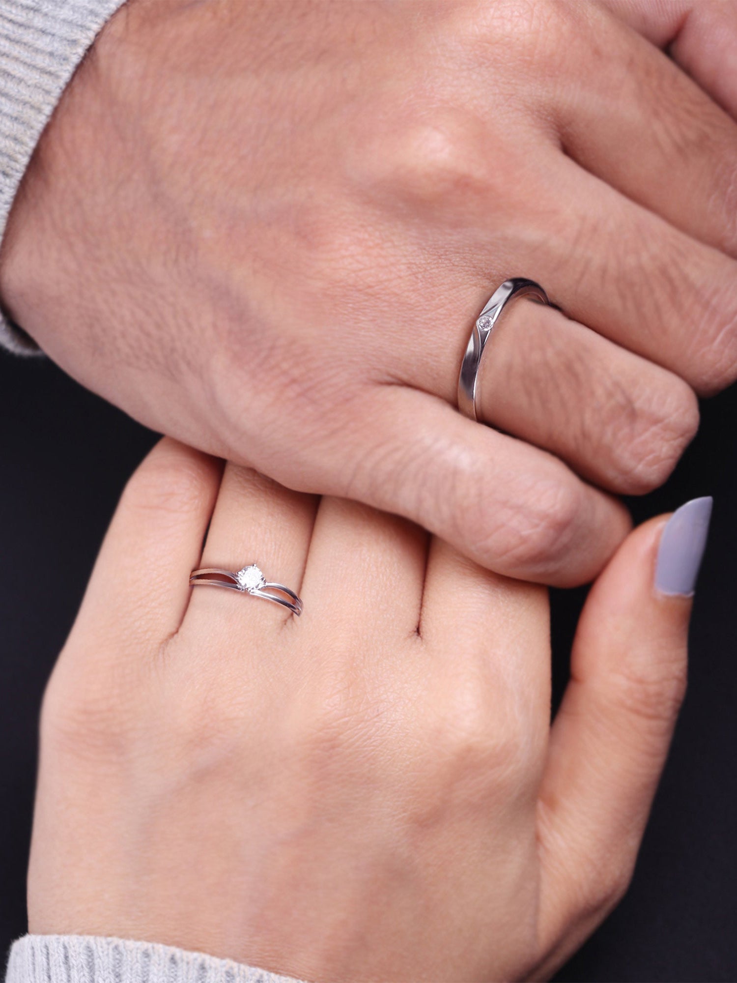 Silver Classic Couple Band