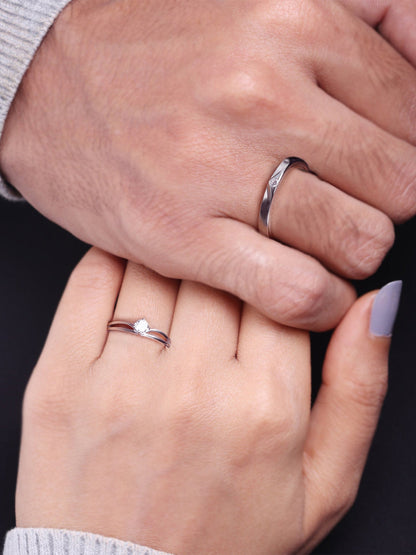Silver Classic Couple Band