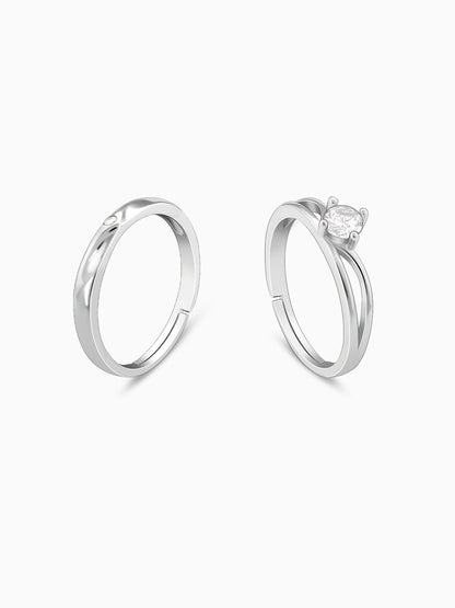 Silver Classic Couple Band