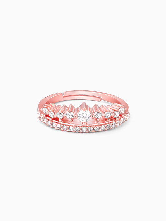 Rose Gold Queen's Crown Ring