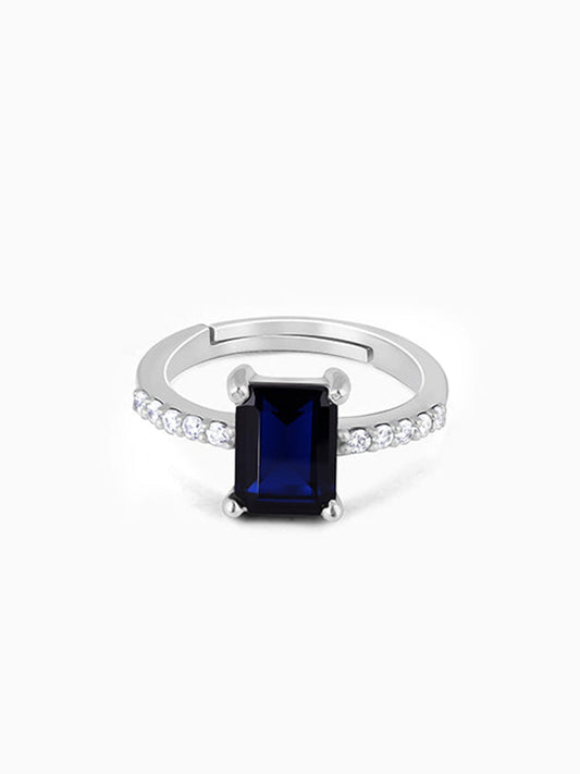 Silver Sapphire Brilliance Ring