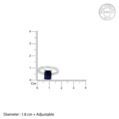 Silver Sapphire Brilliance Ring