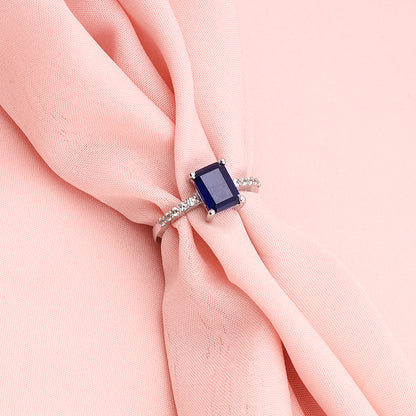 Silver Sapphire Brilliance Ring