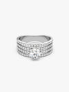 Silver Stacked Shine Ring