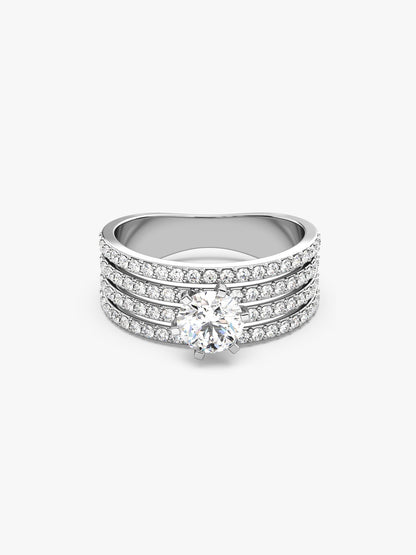 Silver Stacked Shine Ring
