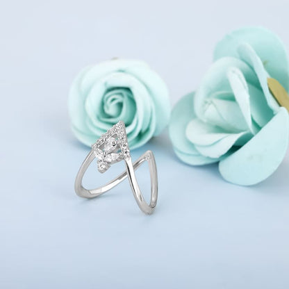 Silver Floral Flourish Vanki Ring
