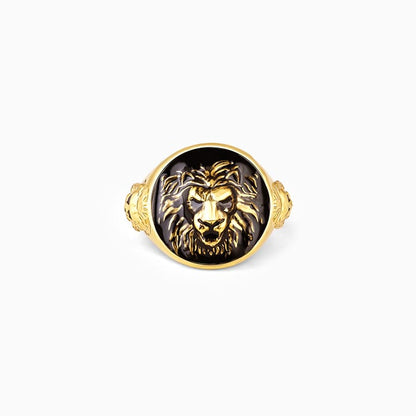 Golden Roar Of Lion Men's Ring