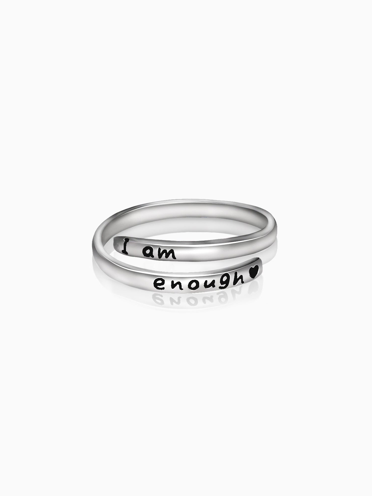 Silver Layered Affirmation Ring
