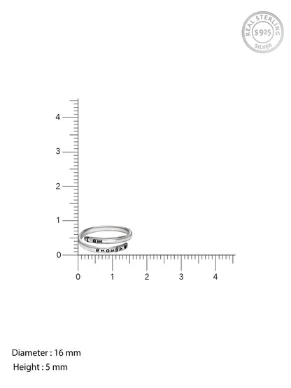 Silver Layered Affirmation Ring