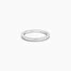 Silver Zircon Channel of Love Ring